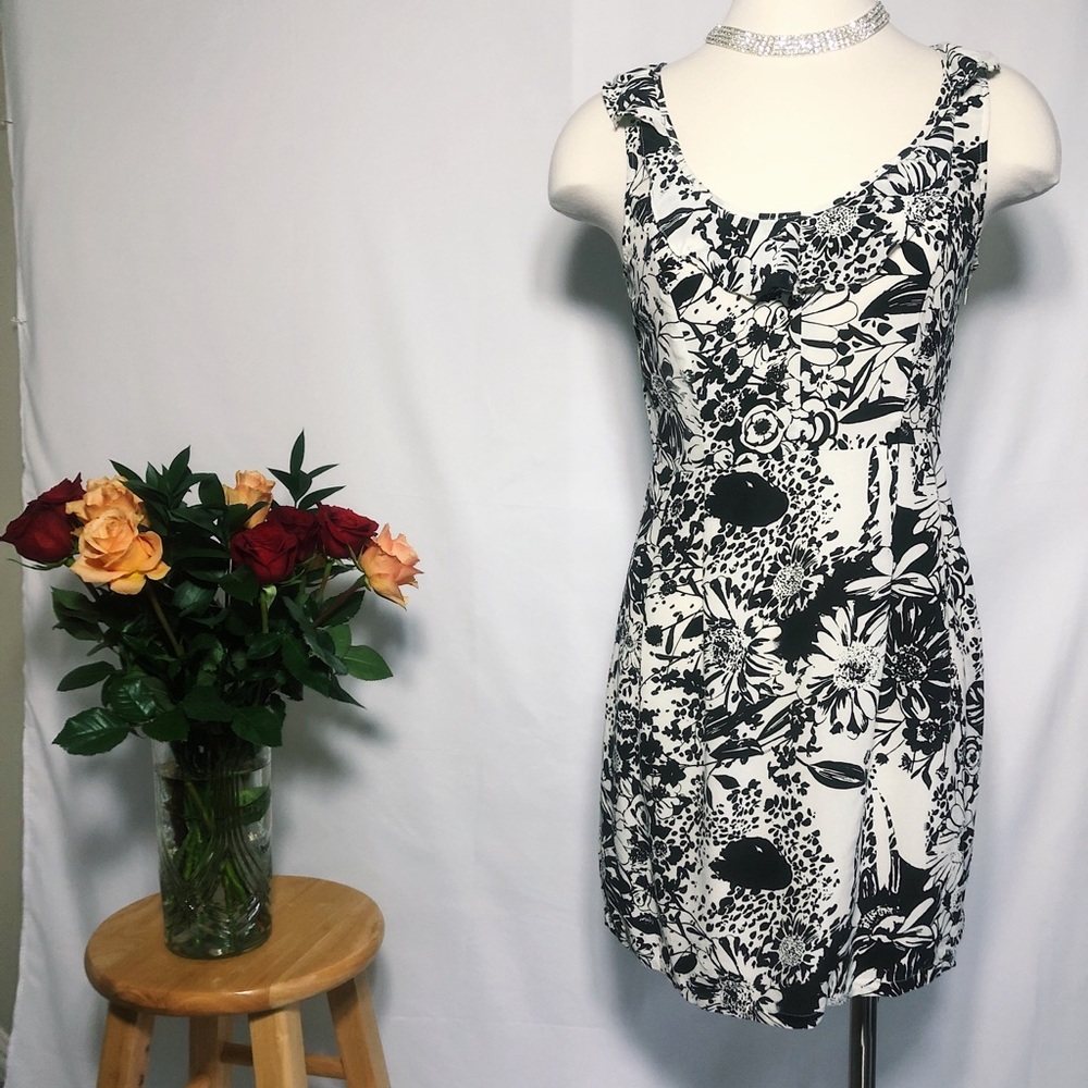 Urban Outfitters black and white floral dress